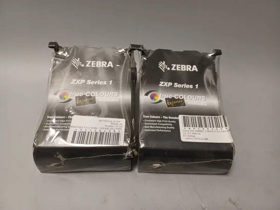 BOX OF APPROX 15 ZEBRA ZXP SERIES 1 TRUE COLOUR RIBBONS 