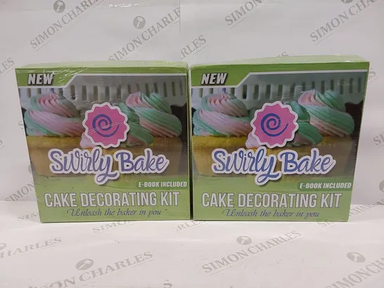 2 BRAND NEW SWIRLY BAKE CAKE DECORATING KITS 