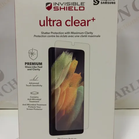BOX OF APPROX 10 INVISIBLE SHIELD ULTRA CLEAR SCREEN PROTECTOR FOR ASSORTED PHONES