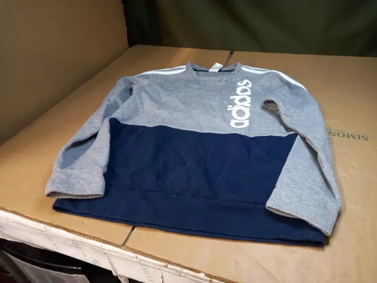 ADIDAS GREY/NAVY BLUE JUMPER LARGE 