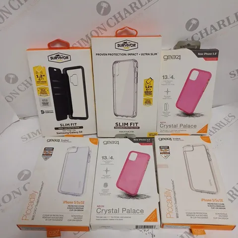 APPROXIMATELY 60 ASSORTED PROTECTIVE SMARTPHONE CASES FOR VARIOUS MODELS 