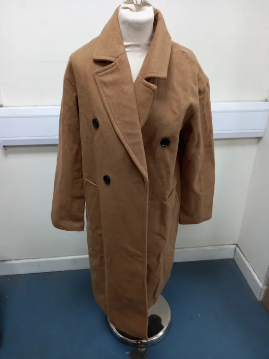 REPLAY LONGLINE COAT IN CAMEL - 36 FR