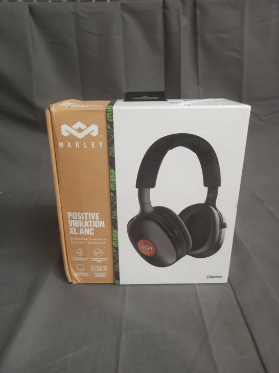 BOXED MARLEY POSITIVE VIBRATION XL ANC BLUETOOTH HEADPHONES IN BLACK