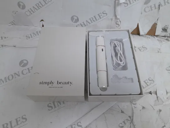 BOXED SIMPLY BEAUTY 2 IN 1 SUPER SMOOTH FACE & BROWS HAIR REMOVER, WHITE