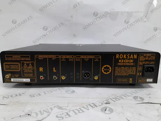 BOXED ROKSAN K3 CD DI CD PLAYER IN BLACK