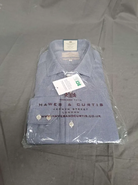 SEALED HAWES & CURTIS CHECKER CLASSIC FIT SHIRT - SIZE 17.5