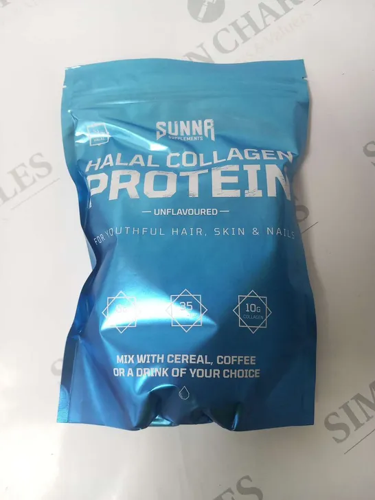 APPROXIMATELY 7 SUNNA HALAL COLLAGEN PROTEIN UNFLAVOURED 250G