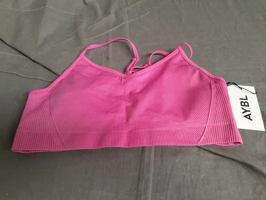 AYBL BALANCE V3 SEAMLESS STRAPPY SPORTS BRA BUBBLEGUM PINK MEDIUM 