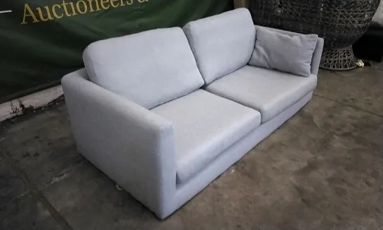 DESIGNER SKY BLUE FABRIC 2 SEATER SOFA