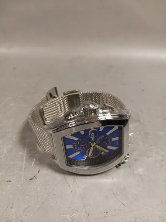 GAMAGES DIVERGENCE STEEL BLUE DIAL WATCH 