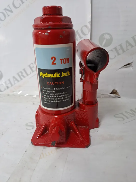 2 TONE HYDRAULIC JACK - MISSING HANDLE 