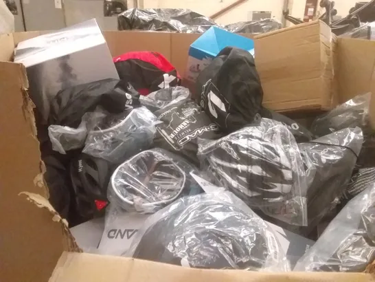 PALLET OF ASSORTED HELMETS INCLUDING ODOLAND, LBLA, THOUSAND, ALPINA, BIGBEN, FAST HELMET 