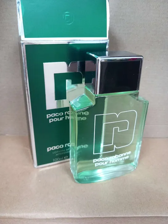 BOXED PACO RABANNE POUR HOMME AFTERSHAVE LOTION FOR MEN 100ML