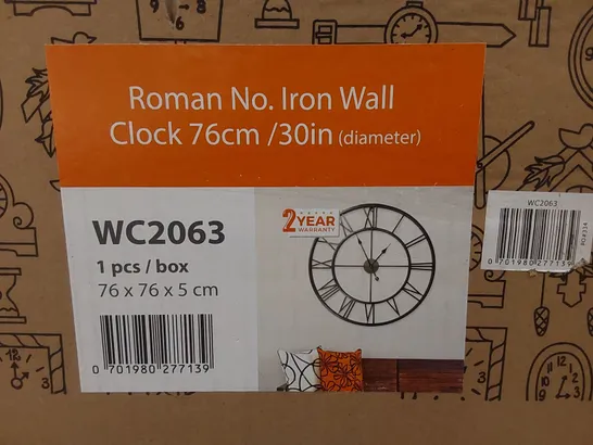 BOXED HACKNEY METAL WALL CLOCK