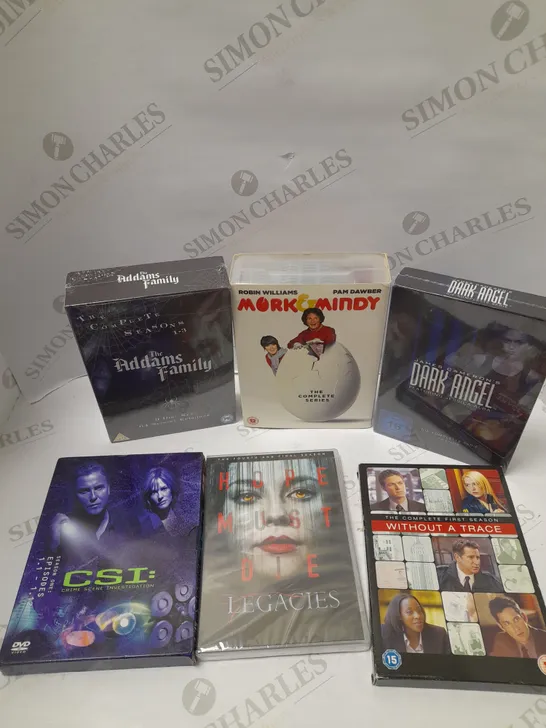 BOX OF APPROXIMATELY 15 ASSORTED DVDS & BOXSETS TO INCLUDE PRIMEVAL, ADAMS FAMILY, FIFTY SHADES ETC