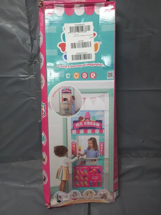 POP UP PLAY TOWN FOOD MARKET DOORWAY ROLE PLAY CURTAIN RRP £19.99