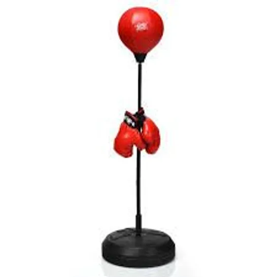 BOXED COSTWAY BOXING PUNCHING BAG W/HEIGHT ADJUSTABLE STAND BOXING GLOVES (1 BOX)