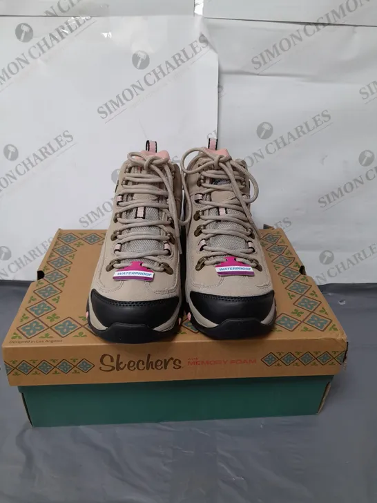 SKECHERS LADIES BEIGE WATERPROOF TRAINERS SIZE 4