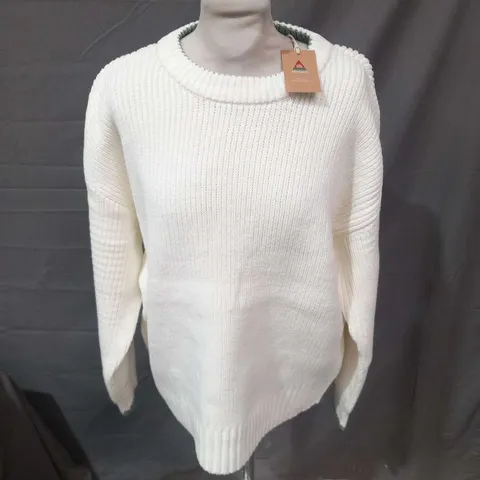 PASSENGER GONDWANA OVERSIZED KNITTED JUMPER OFF WHITE SIZE M