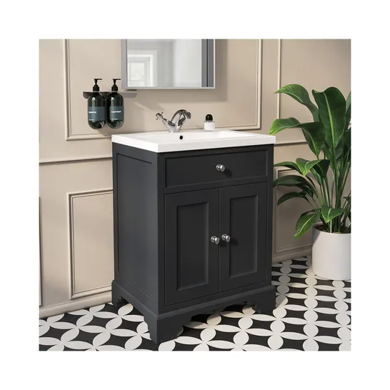 BOXED BURFORD 600 FS CHARCOAL VANITY UNIT 