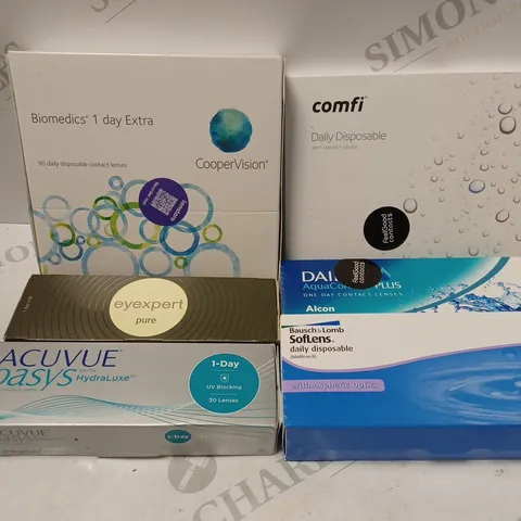 BOX OF APPROX 25 ASSORTED CONTACT LENSES 