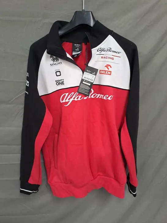 ALFA ROMEO MENS ORIGINAL TEAMWEAR RACING SWEATSHIRT SIZE L