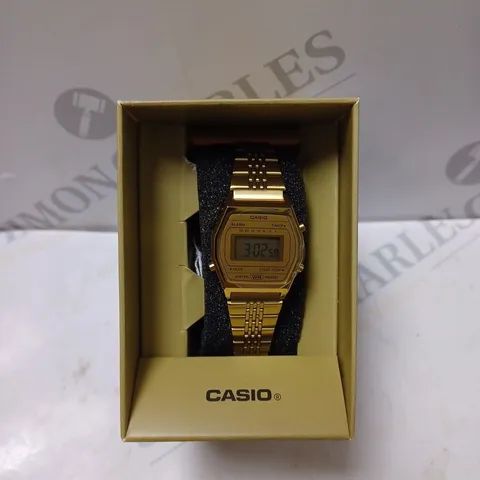 CASIO VINTAGE WR GOLD DIGITAL WATCH 