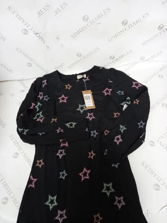 SUGARHILL BLACK RAINBOW STAR DRESS SIZE 10