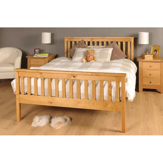 ALOIS BED FRAME DOUBLE - CARAMEL 