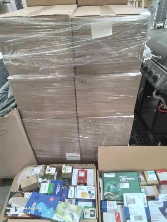 PALLET CONTAINING APPROXIMATELY 20 BOXES OF BOXED INK CARTRIDGES FOR VARIOUS MODELS AND MAKES OF PRINTER