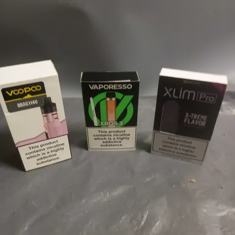 APPROXIMATELY 20 BOXED E-CIGARETTES TO INCLUDE VOOPOO, OXVA, VAPORESSO ETC