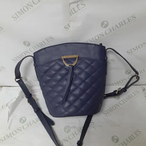 PAUL COSTELLOE DRESSAGE QUILTED LEATHER CROSSBODY BAG IN NAVY WITH GOLD DETAILS