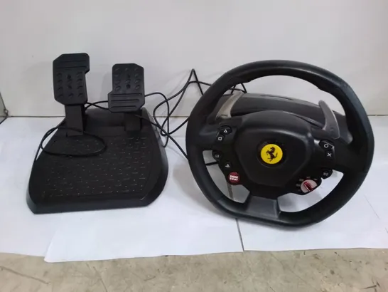 BOXED THRUSTMASTER T80 FERRARI 488 GTB EDITION RACING WHEEL & PEDALS