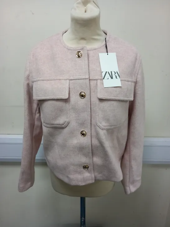 ZARA PINK BUTTON THROUGH CARDIGAN - EUR M