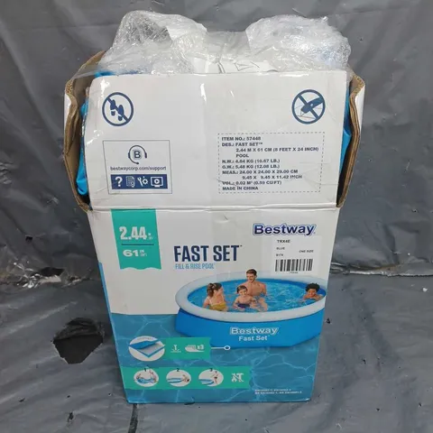 BESTWAY 8FT FAST SET POOL IN BLUE