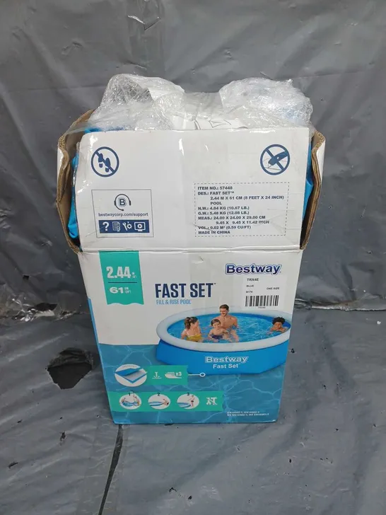 BESTWAY 8FT FAST SET POOL IN BLUE