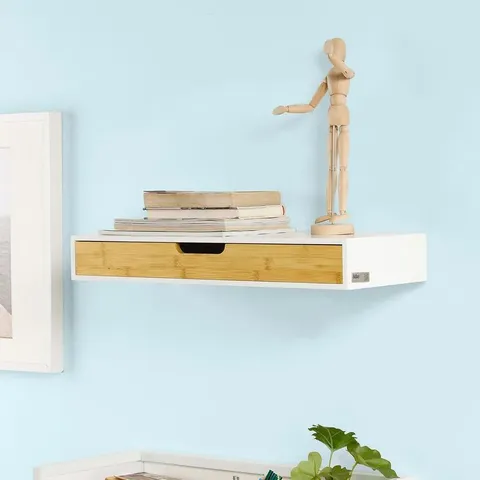 BOXED ARDELLA FLOATING SHELF WITH DRAWER