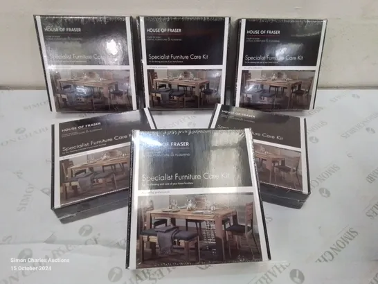 BOX CONTAINING 6 BOXED HOUSE OF FRASER SPECIALIST FURNITURE CARE KITS