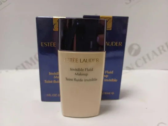 LOT OF 2 X 30ML ESTEE LAUDER INVISIBLE FLUID MAKEUP - 4WN1