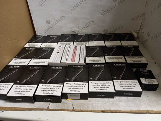 LOT OF APPROXIMATELY 20 E-CIGSARETTES TO INCLUDE INNOKIN JEMPEN, AND CALIBURN A2 POD SYSTEM 