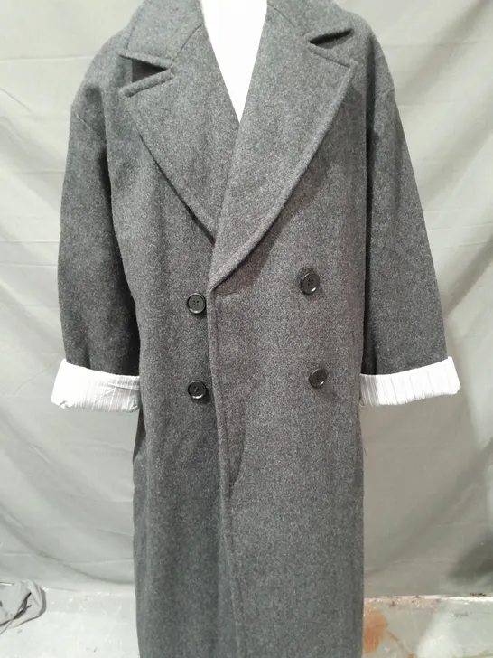 ZARA LONG COAT IN DARK GREY UK SIZE XS