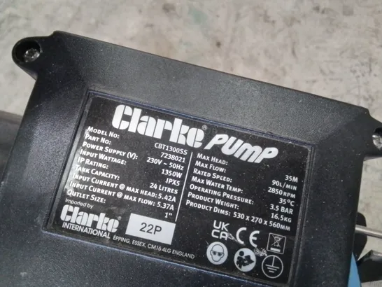 CLARKE CBT1300SS PUMP