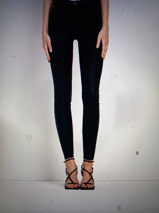 PACKAGED RIVER ISLAND BLACK MOLLY MID RISE JEGGINGS - SIZE 12S