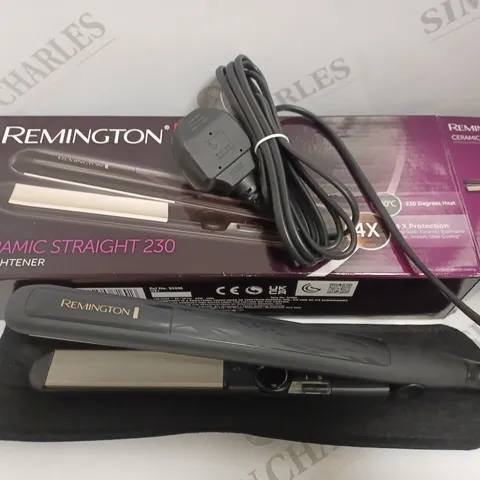 BOXED REMINGTON CERAMIC STRAIGHT 230 STRAIGHTENER