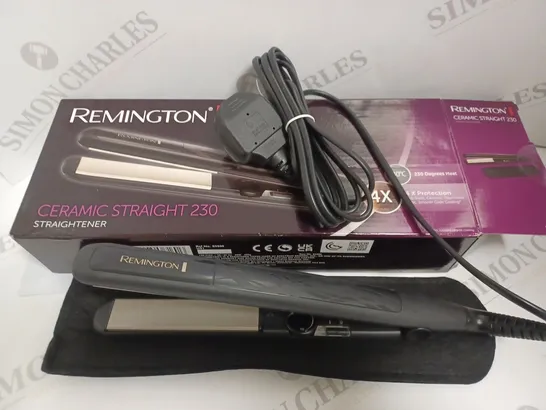 BOXED REMINGTON CERAMIC STRAIGHT 230 STRAIGHTENER