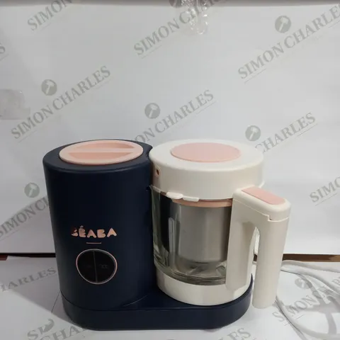 BEABA BABYCOOK NEO PINK/NAVY BABY FOOD STEAMER BLENDER