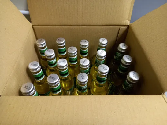 BOXED LOT OF APPROX. 17 BOTTLES OF NUMBER ONE SPARKLING WATER LEMON & LIME