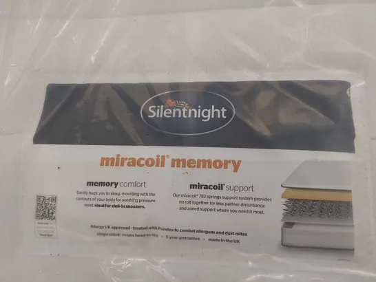 QUALITY BAGGED 4' 6" DOUBLE SILENTNIGHT MIRACOIL MEMORY MATTRESS