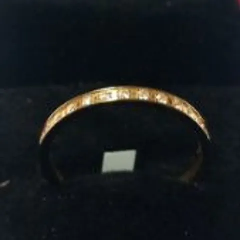 BERING GOLD PLATED STONE SET INNER RING SIZE 8