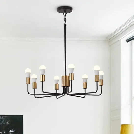 BOXED 8-LIGHT SIMPLE CLASSIC CHANDELIER 